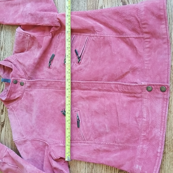 (S) I.B Exchange 100% Leather Shell Suede Jacket Fall Soft Classic Retro Moto - Picture 6 of 11